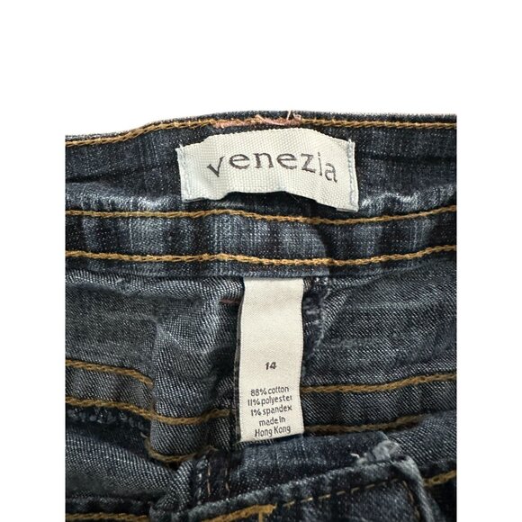 VENEZIA Dark Denim Bermuda Shorts Size 14 - Picture 2 of 6
